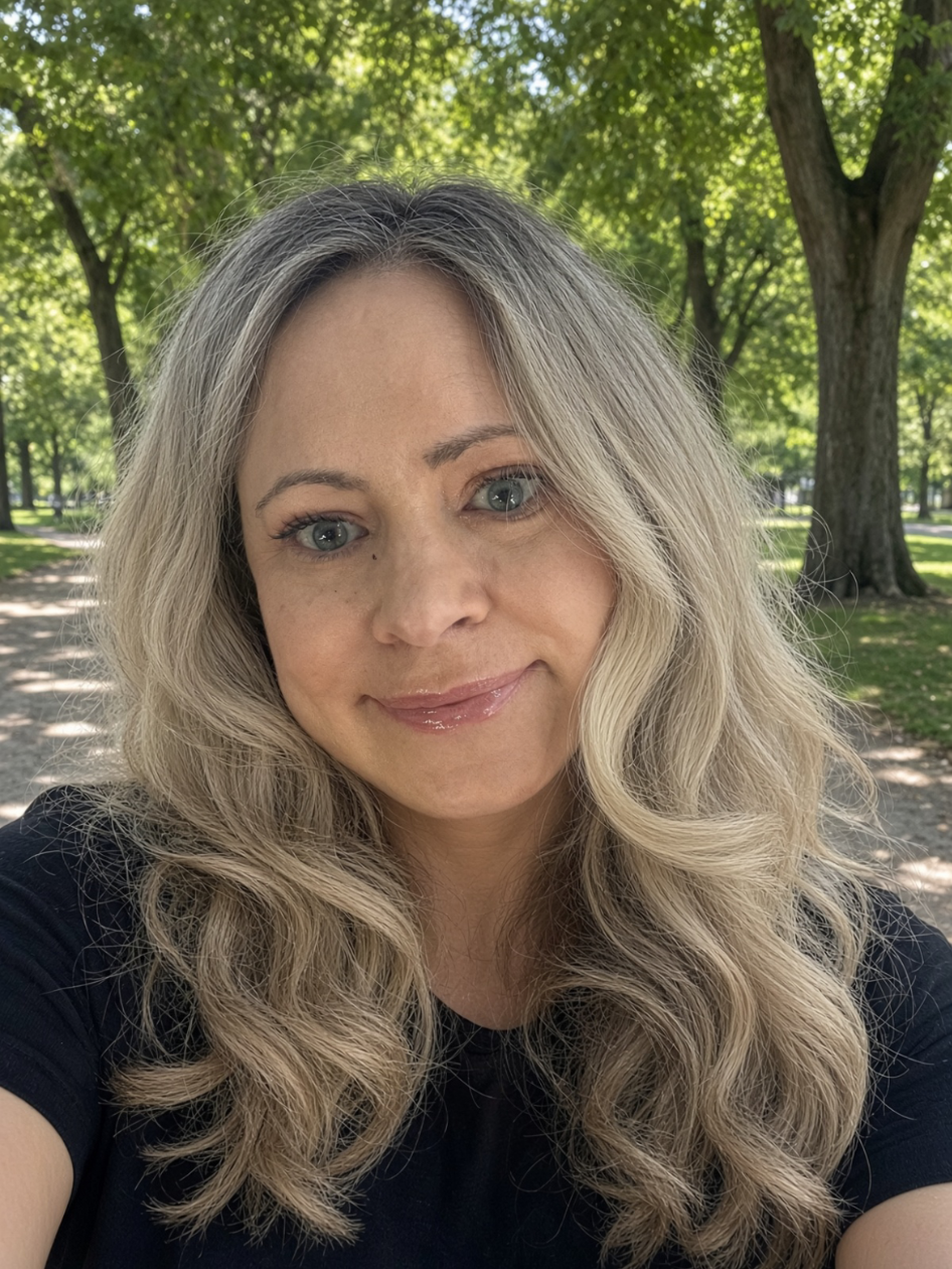 Jacqueline Thorogood outdoors among trees