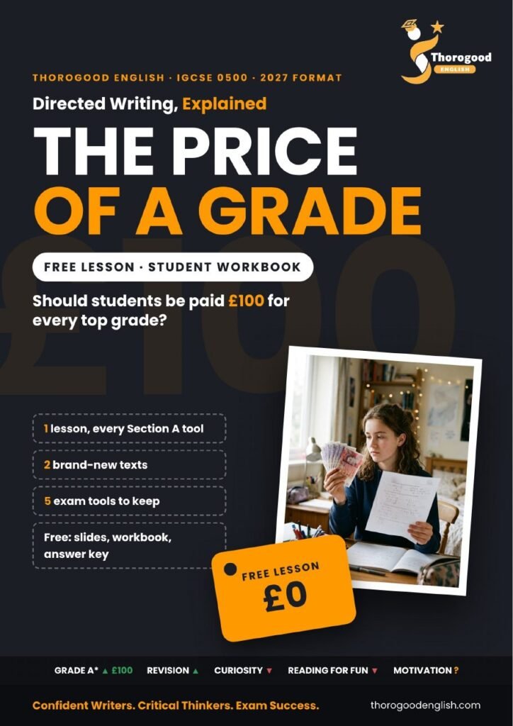 Directed Writing: The Price of a Grade — Paper 2 for IGCSE First Language English