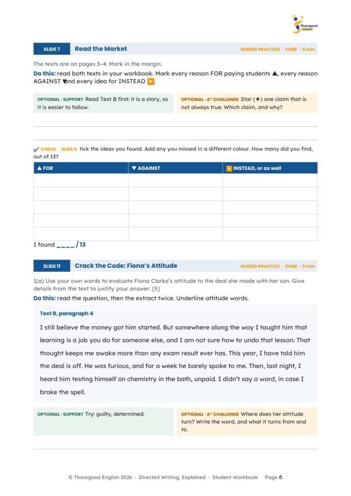 Directed Writing: The Price of a Grade — Paper 2 for IGCSE First Language English