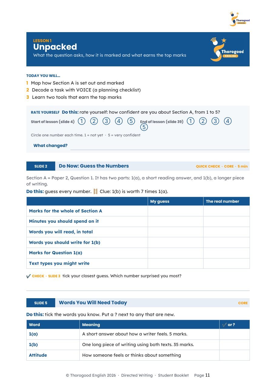 Directed Writing: Full Unit — Paper 2 Section A — IGCSE First Language English - Image 15