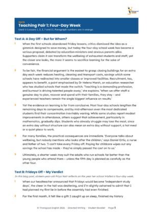 Directed Writing: Full Unit — Paper 2 Section A — IGCSE First Language English - Image 14