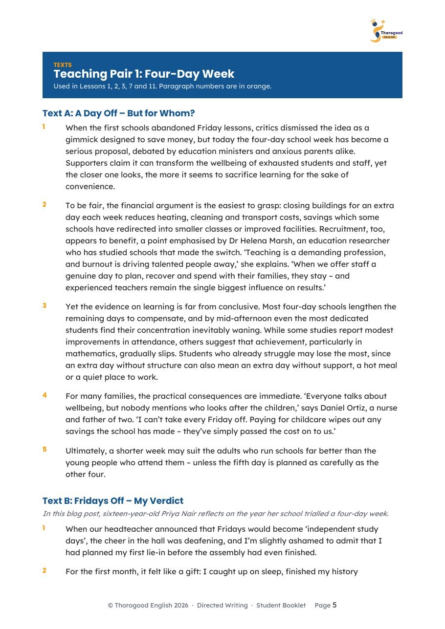 Directed Writing: Full Unit — Paper 2 Section A — IGCSE First Language English - Image 14