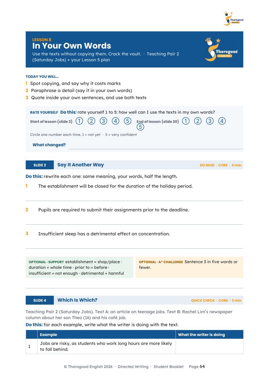 Directed Writing: Full Unit — Paper 2 Section A — IGCSE First Language English - Image 16