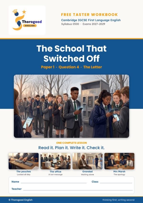 Extended Reading — Paper 1 — free lesson workbook cover