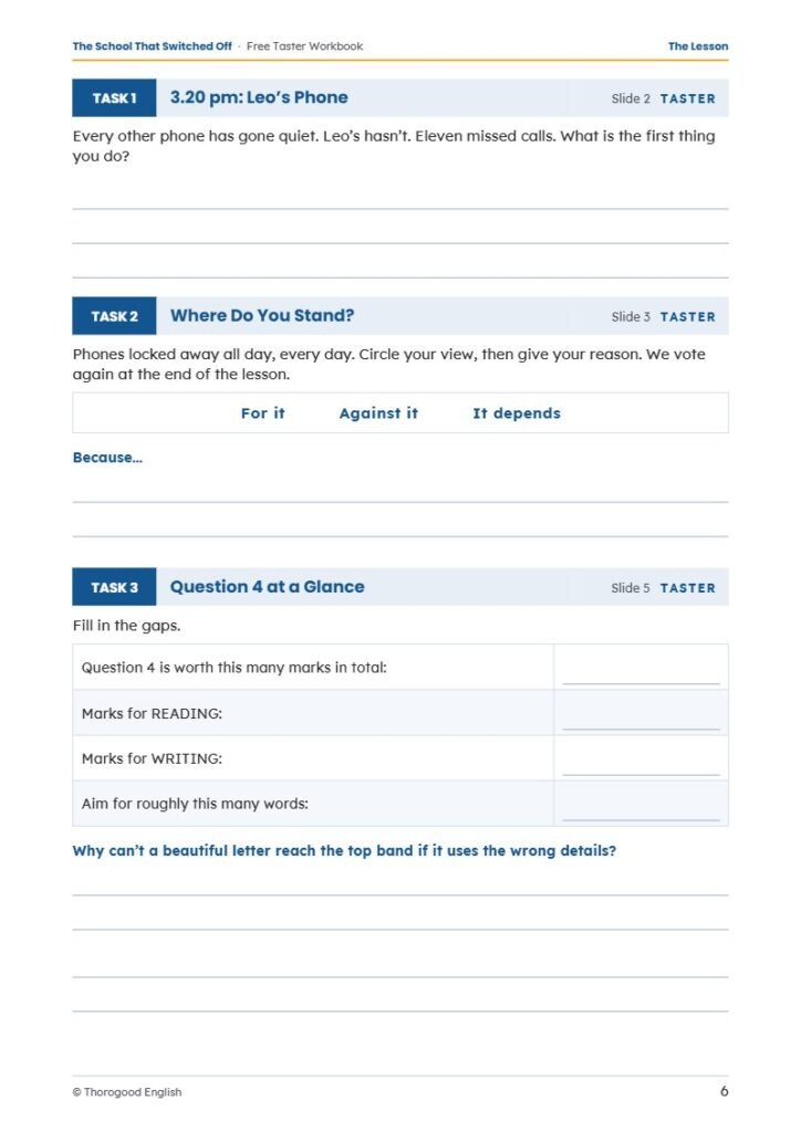 Extended Reading workbook page preview 3