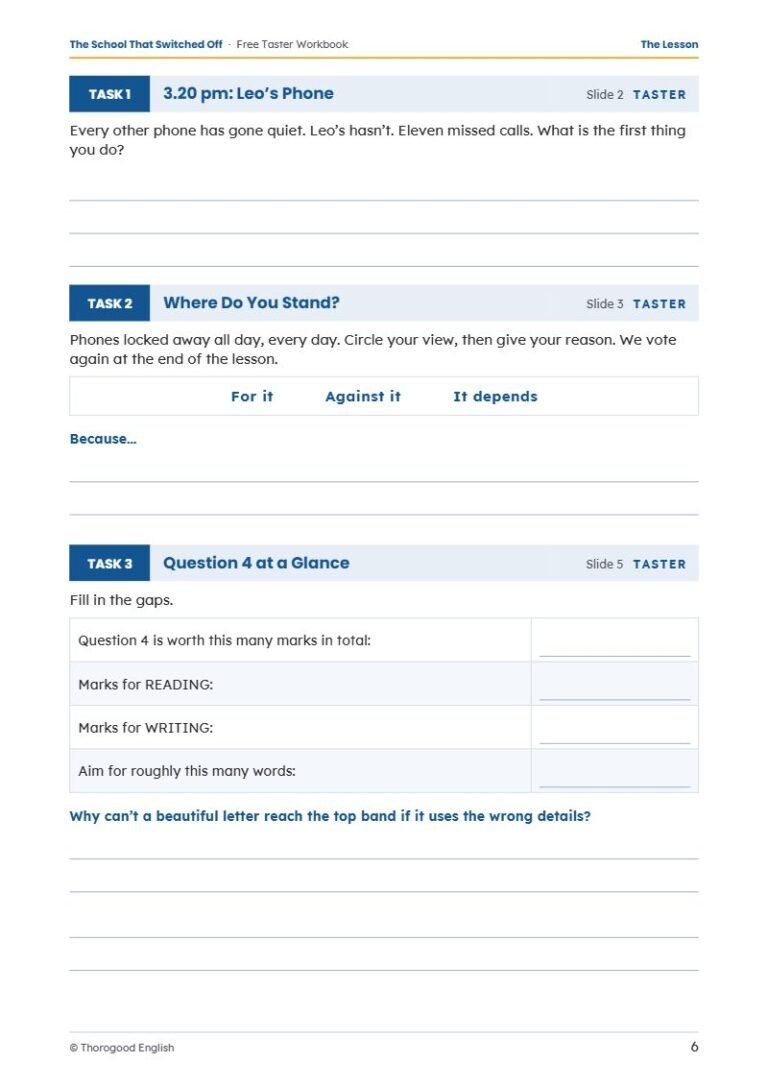 Extended Reading workbook page preview 3