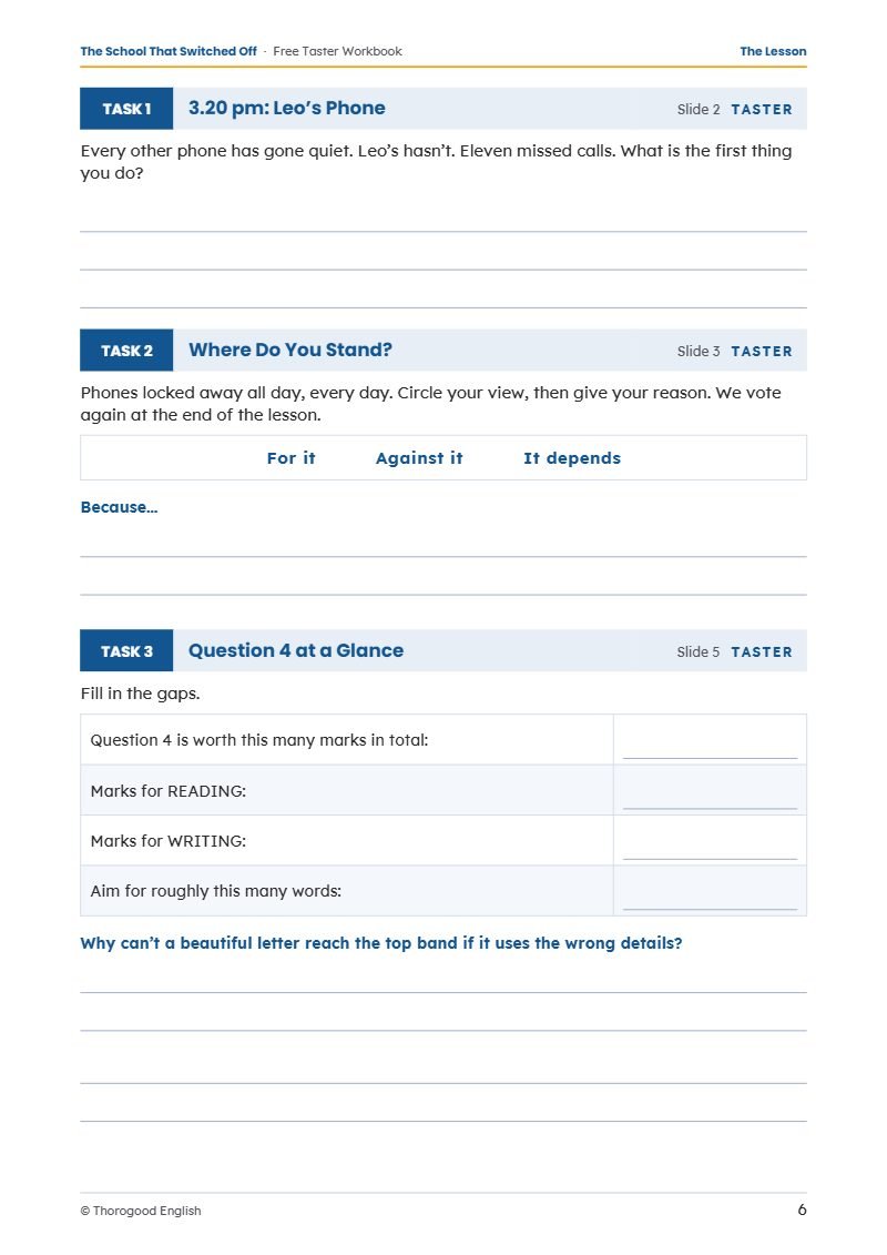Extended Reading workbook page preview 3