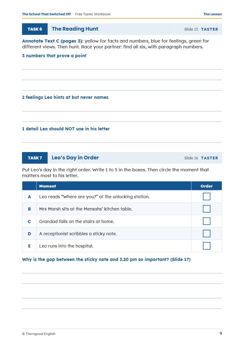 Extended Reading workbook page preview 5