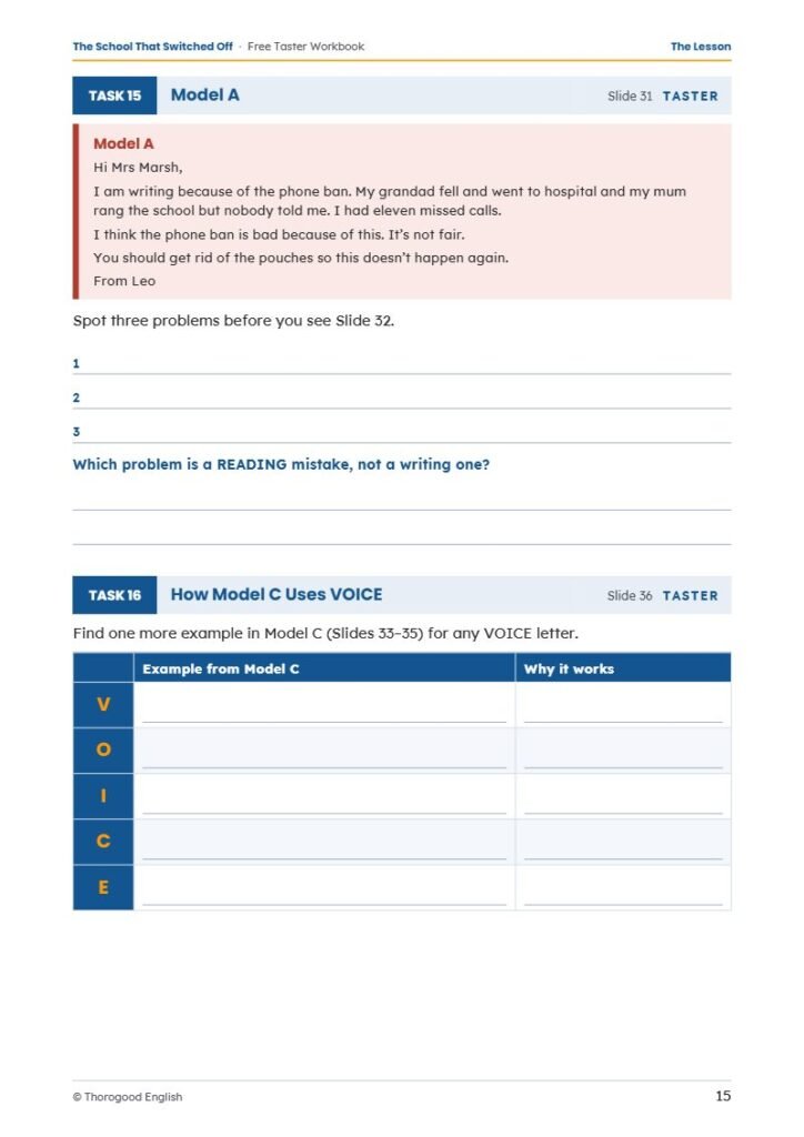 Extended Reading workbook page preview 7