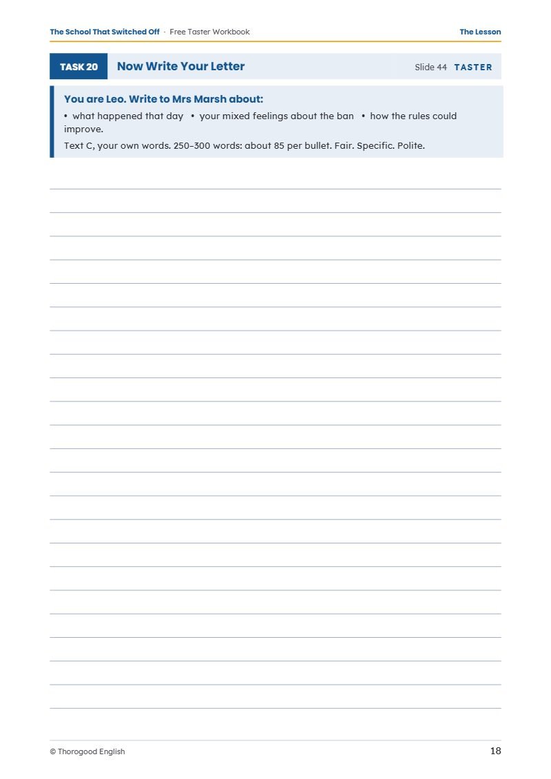 Extended Reading workbook page preview 8