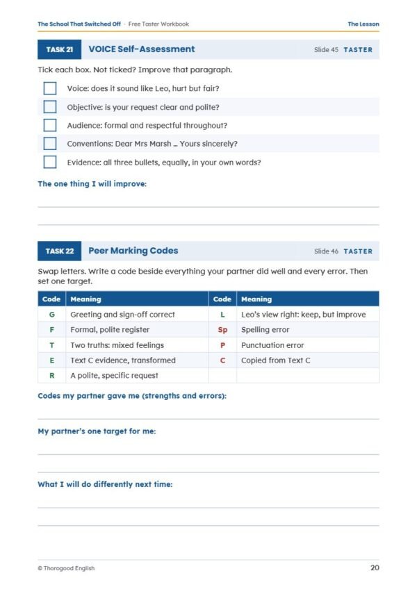 Extended Reading workbook page preview 9