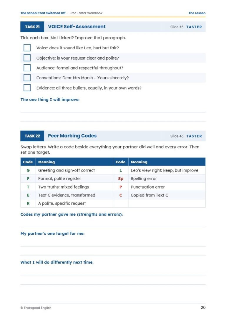 Extended Reading workbook page preview 9