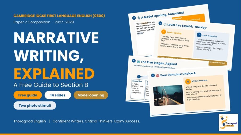 Narrative Writing — Paper 2 for IGCSE First Language English