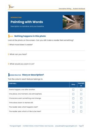Painting with Words: Descriptive Writing Full Unit — Paper 2 — IGCSE First Language English - Image 13