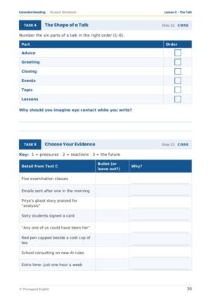 Q4 Extended Reading student workbook page preview