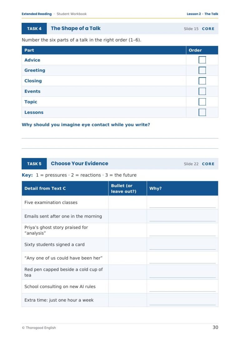 Q4 Extended Reading student workbook page preview