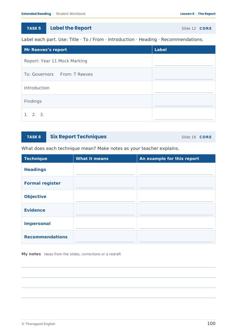 Q4 Extended Reading student workbook page preview