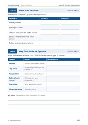 Q4 Extended Reading student workbook page preview