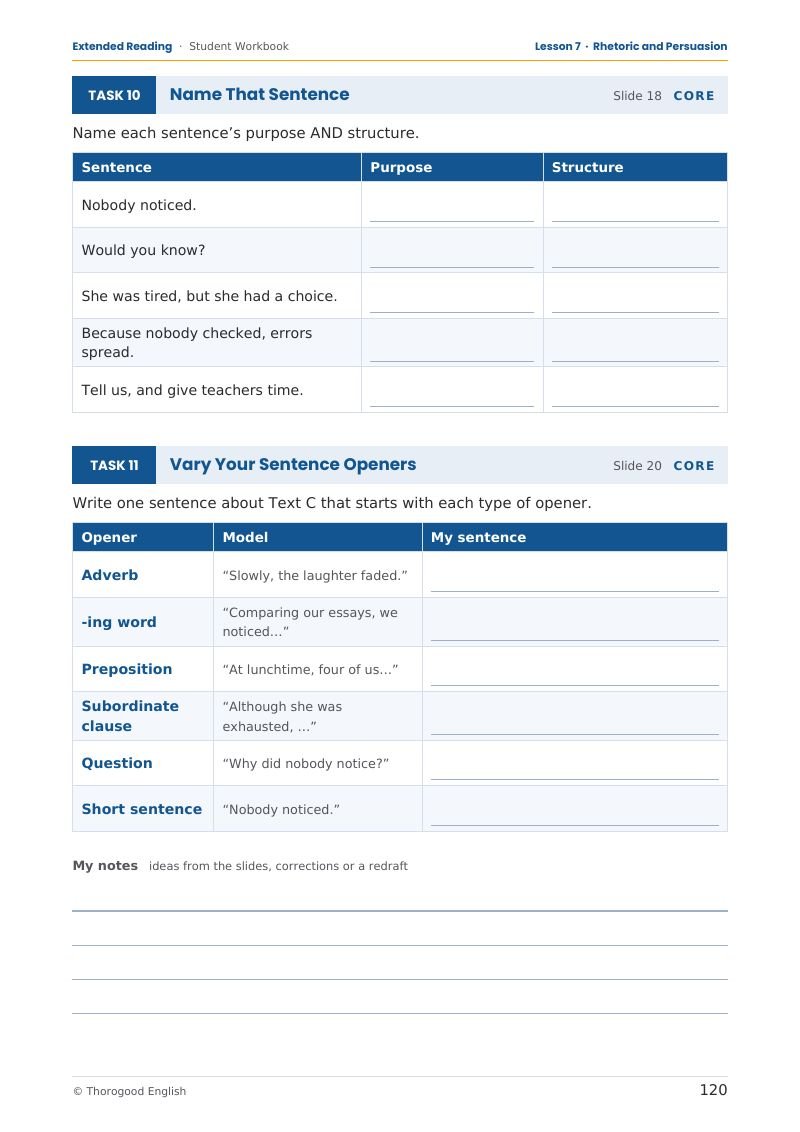 Q4 Extended Reading student workbook page preview
