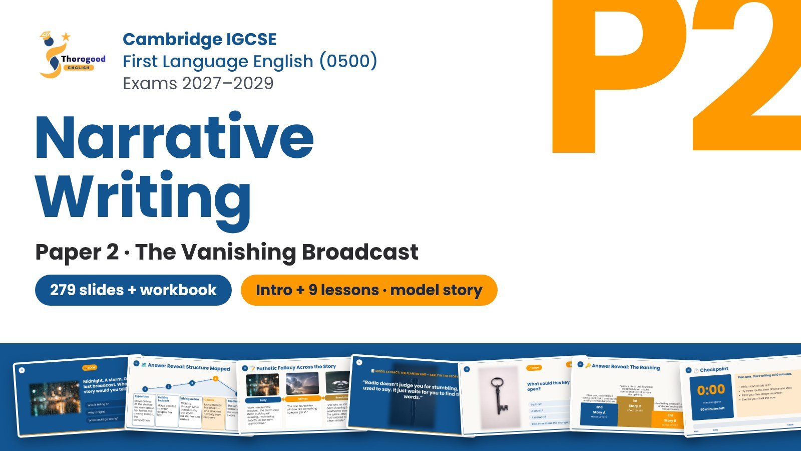 The Vanishing Broadcast: Narrative Writing Full Unit — Paper 2 — IGCSE First Language English - Image 1