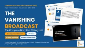 The Vanishing Broadcast: Narrative Writing Full Unit — Paper 2 — IGCSE First Language English - Image 2