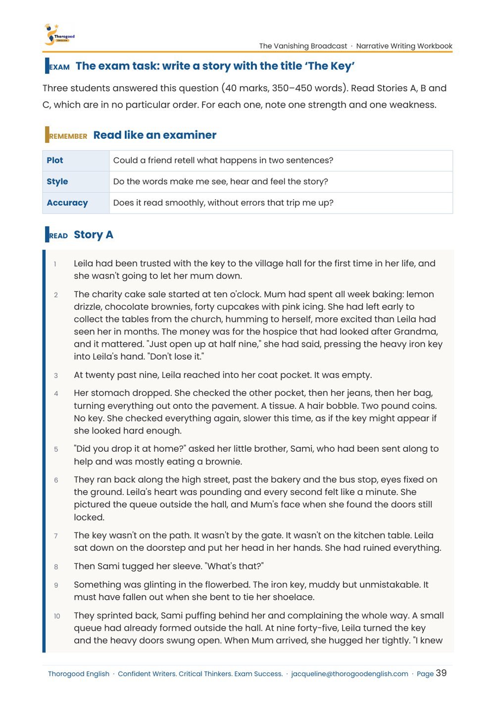 The Vanishing Broadcast student workbook page preview 6