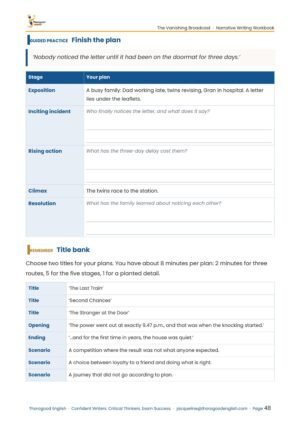 The Vanishing Broadcast: Narrative Writing Full Unit — Paper 2 — IGCSE First Language English - Image 17