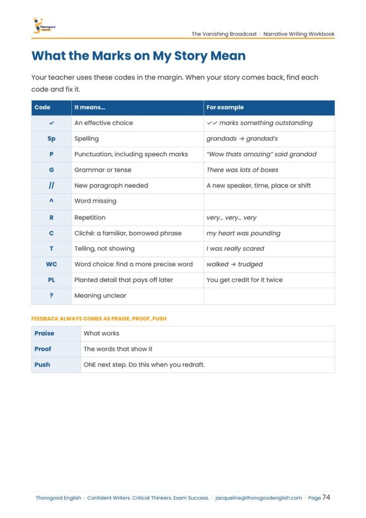 The Vanishing Broadcast: Narrative Writing Full Unit — Paper 2 — IGCSE First Language English