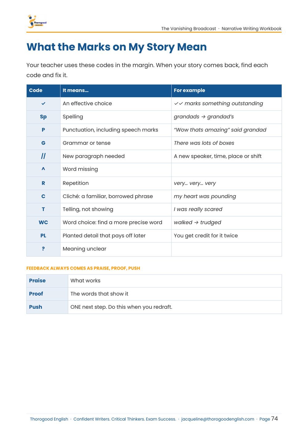 The Vanishing Broadcast student workbook page preview 9