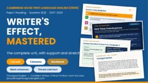 Writer’s Effect, Mastered: Full Unit — Paper 1 Question 3(d) — IGCSE First Language English - Image 2