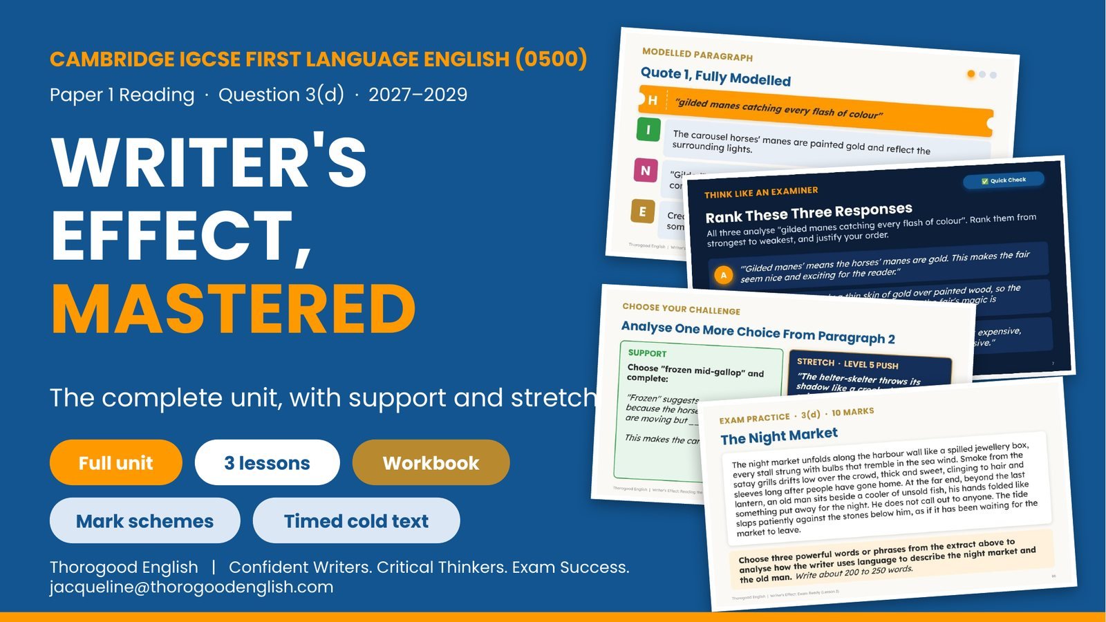 Writer’s Effect, Mastered: Full Unit — Paper 1 Question 3(d) — IGCSE First Language English - Image 2