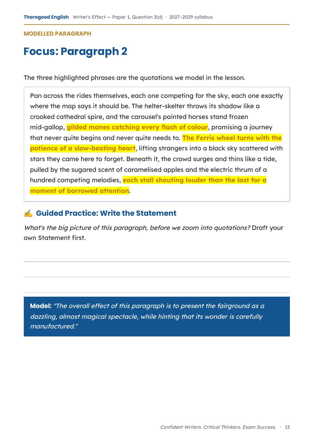 Writer’s Effect, Mastered: Full Unit — Paper 1 Question 3(d) — IGCSE First Language English - Image 14