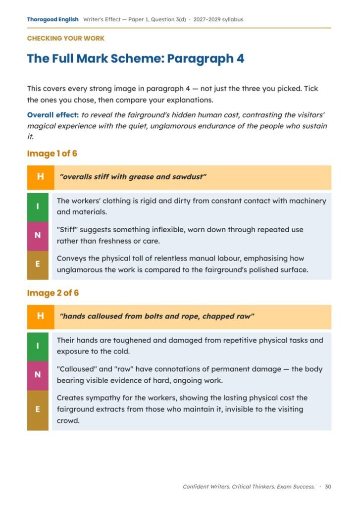 Writer’s Effect, Mastered: Full Unit — Paper 1 Question 3(d) — IGCSE First Language English